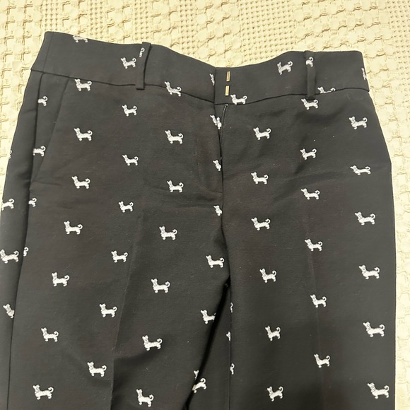LOFT Black Pants with Dog Pattern - Picture 3 of 6